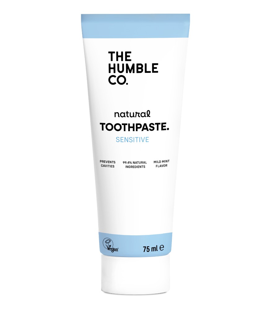 the Humble Co. Toothpaste Yetişkin Hassas Dişler için Diş Macunu // Natural