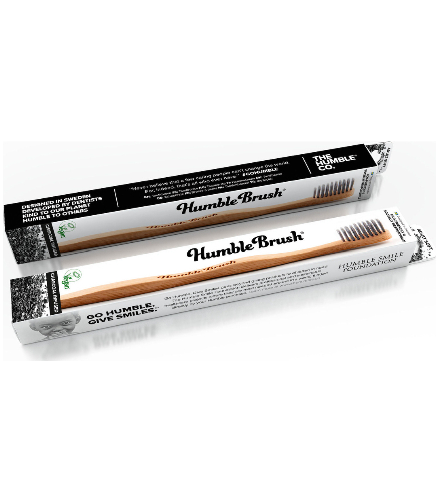 the Humble Co. Yetişkin Micro İnce Uç Diş Fırçası // Charcoal