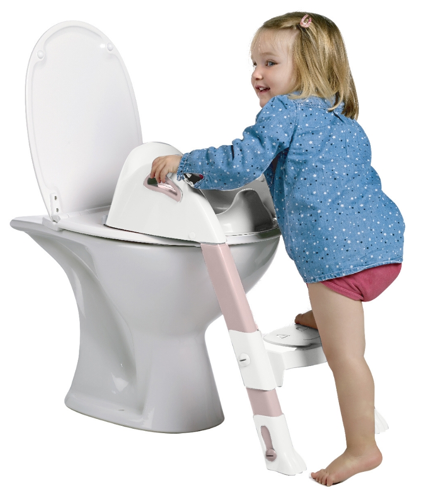 Thermobaby Kiddyloo Merdivenli Tuvalet Adaptörü // Pudra Pembe