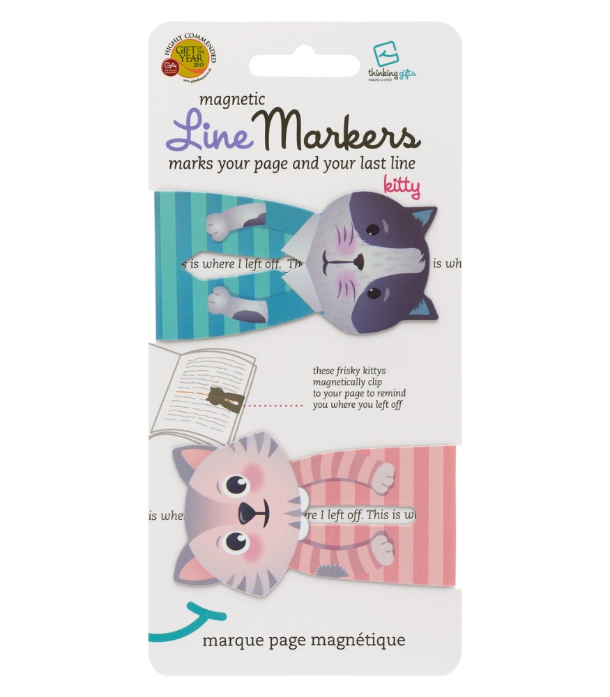 Thinking Gifts Linemakers Mıknatıslı Kitap Ayracı // Cats
