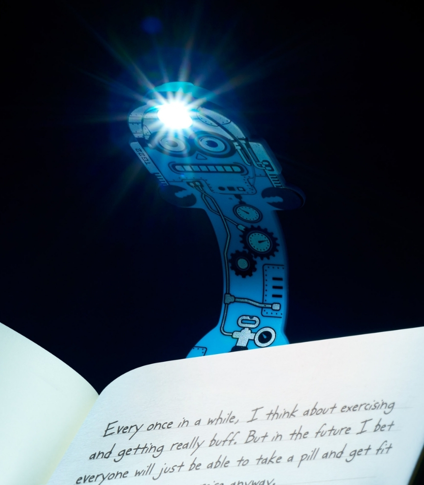Thinking Gifts Flexilight Esnek Okuma Lambası // Robot - Blue
