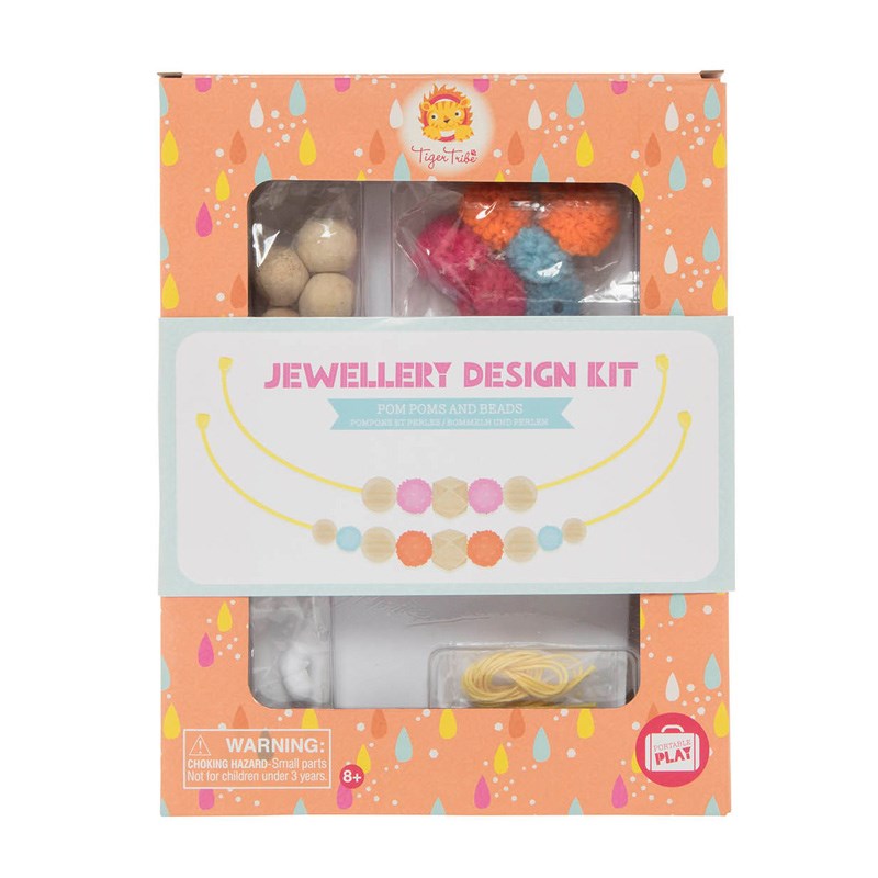 Tiger Tribe Takı Seti // Pom Poms & Beads