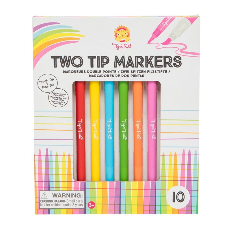 Tiger Tribe İki Uçlu Keçeli Boya Kalemi (10 Adet)