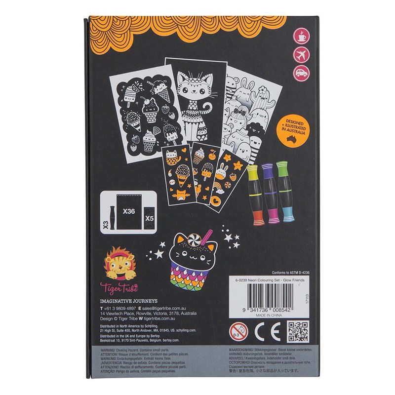 Tiger Tribe Neon Boyama Seti // Glow Friends