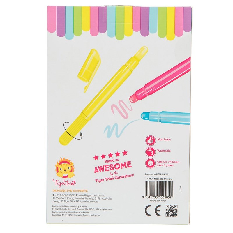 Tiger Tribe Neon Jel Pastel Boya Kalemi (5 Adet)