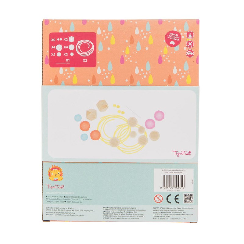 Tiger Tribe Takı Seti // Pom Poms & Beads