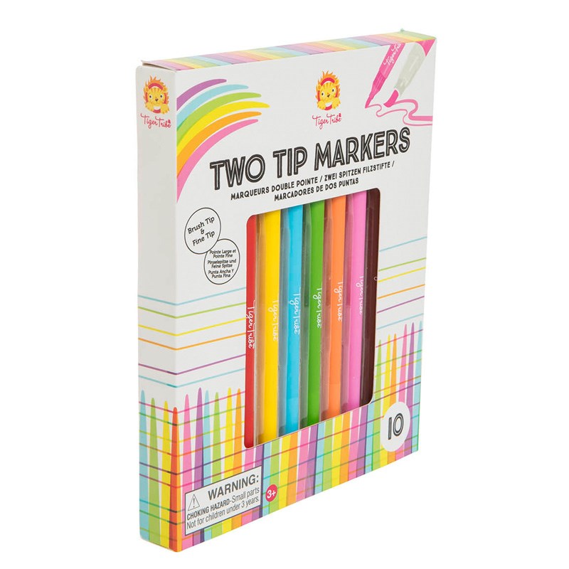Tiger Tribe İki Uçlu Keçeli Boya Kalemi (10 Adet)