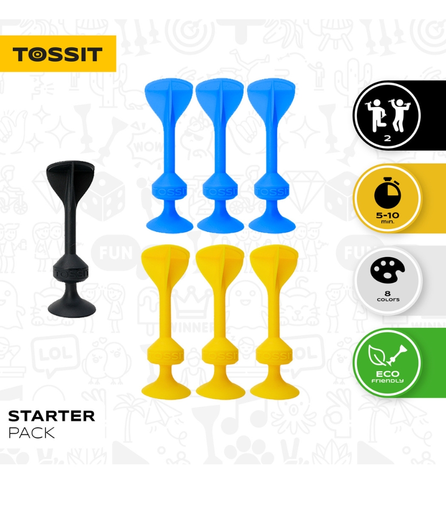 Tossit Silikon Dart Başlangı&ccedil; Seti // Mavi-Sarı