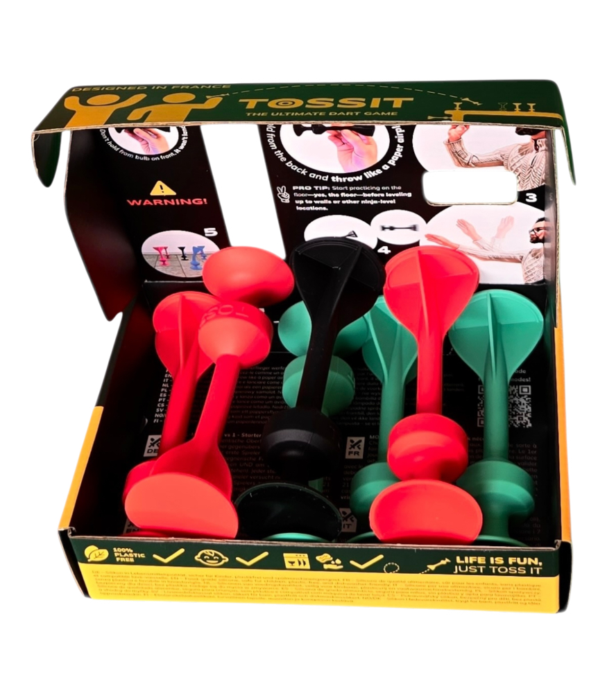 Tossit Silikon Dart Başlangı&ccedil; Seti // Kırmızı-Camg&ouml;beği