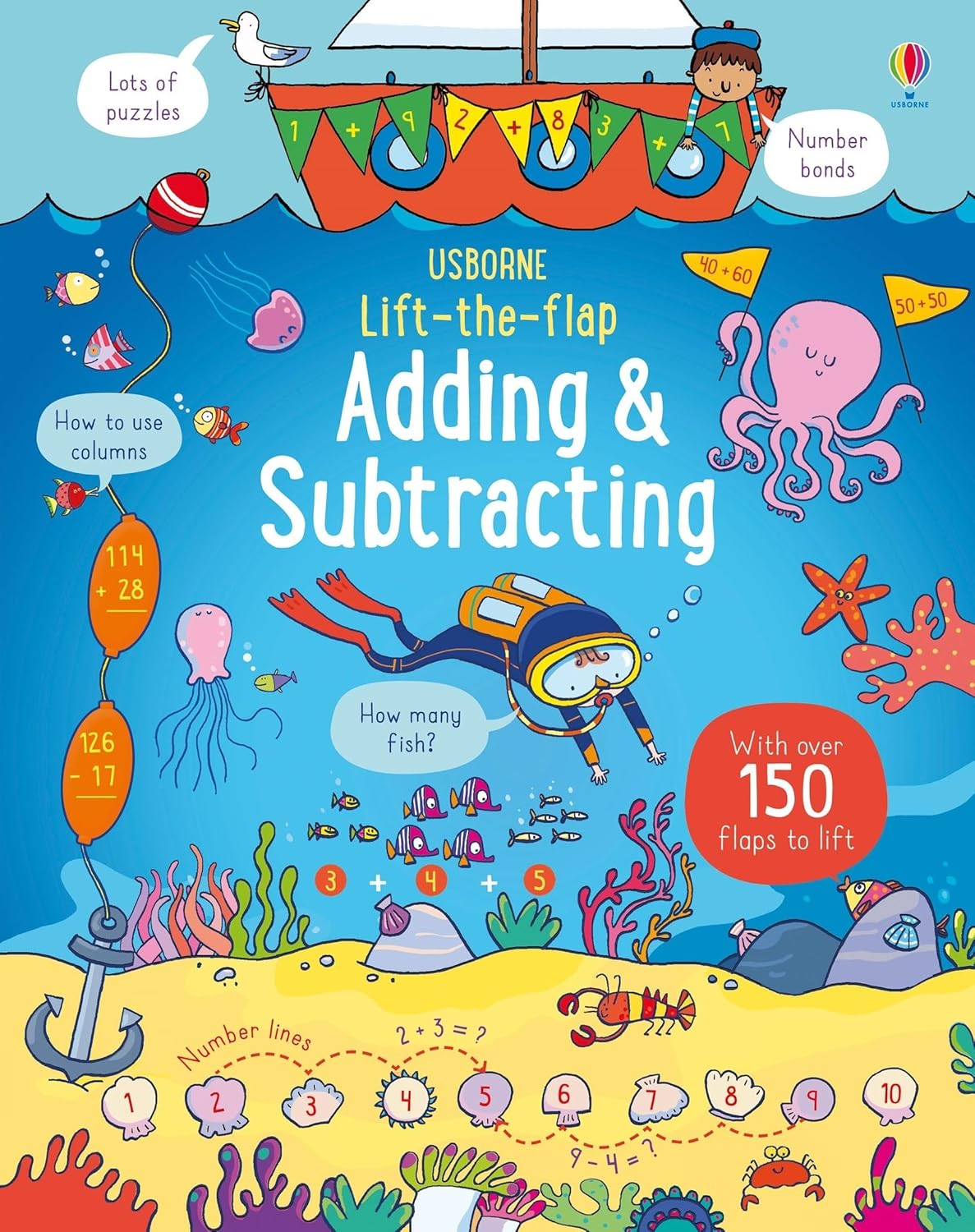 Usborne Publishing Lift-the-Flap Adding and Subtracting