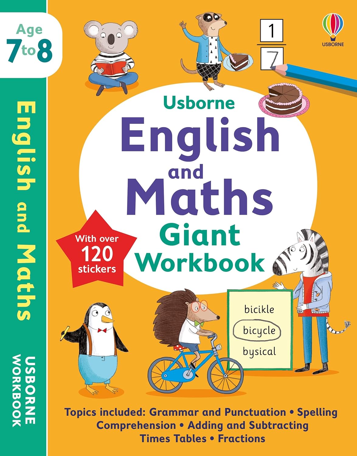 Usborne Publishing English and Maths Giant Workbook 7-8