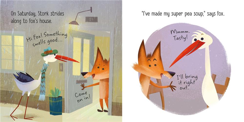 Usborne Publishing Little Board Books: The Fox and the Stork