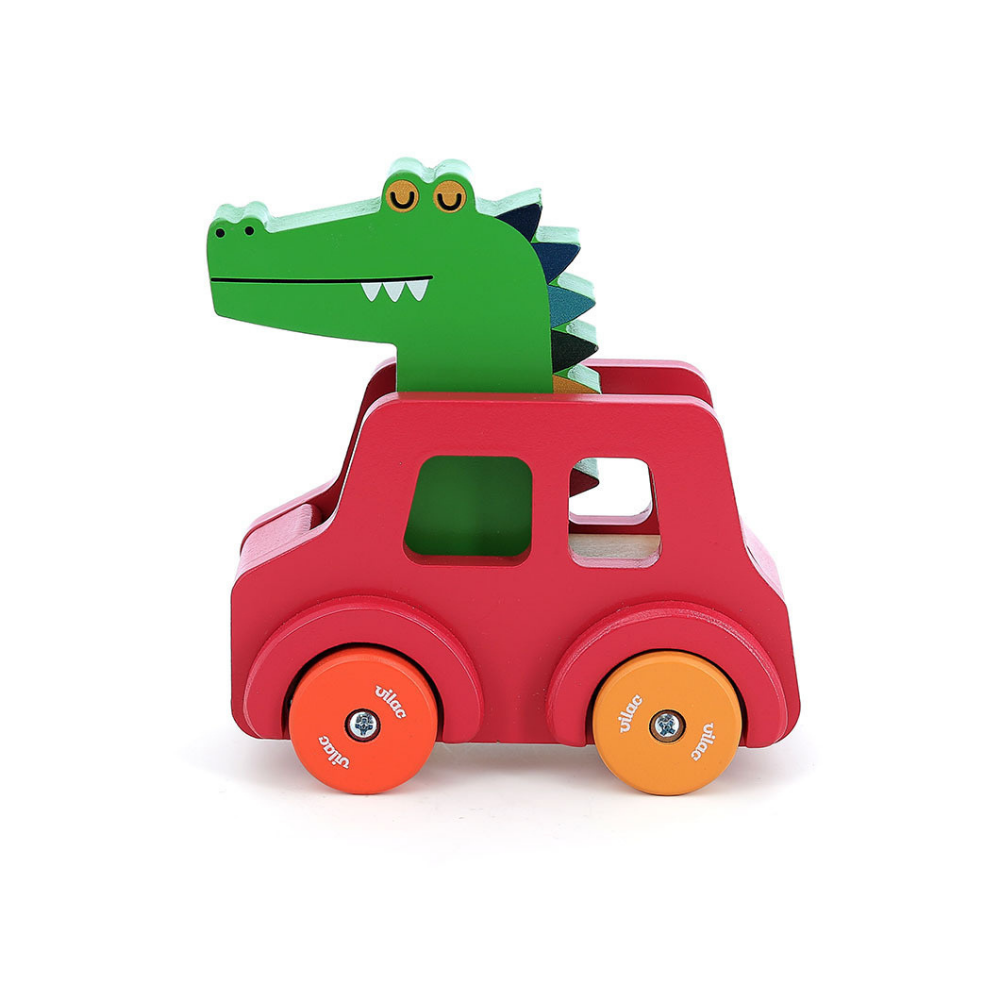 Vilac Sesli Ahşap Araba // Timsah