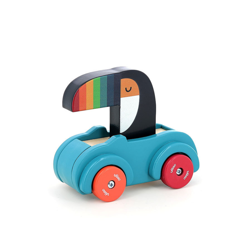 Vilac Sesli Ahşap Araba // Tukan